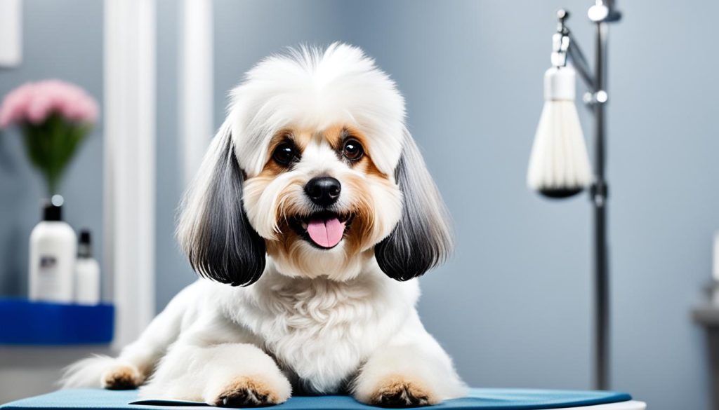 Healthy dog with groomed fur